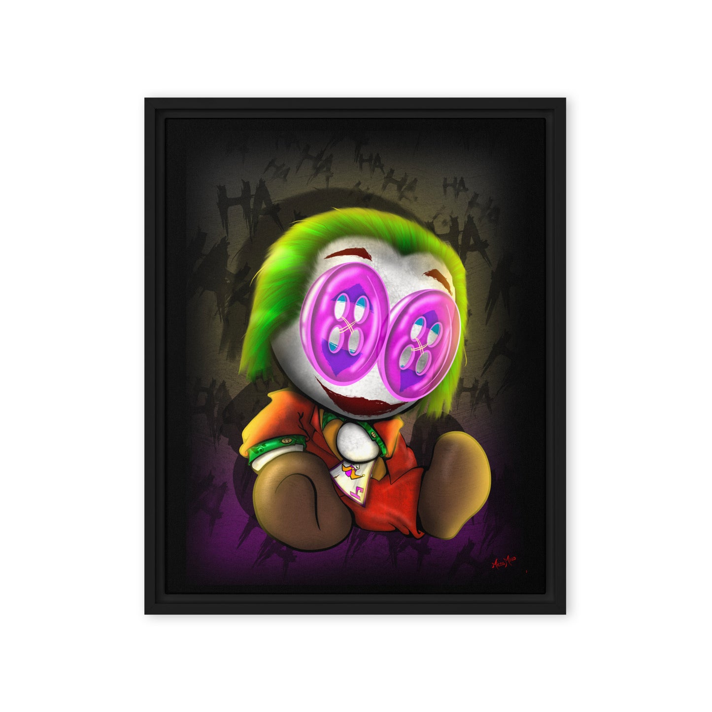 “The Clown” Framed canvas