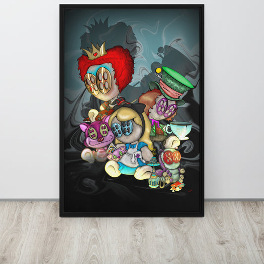 We Are All Mad Here Framed canvas